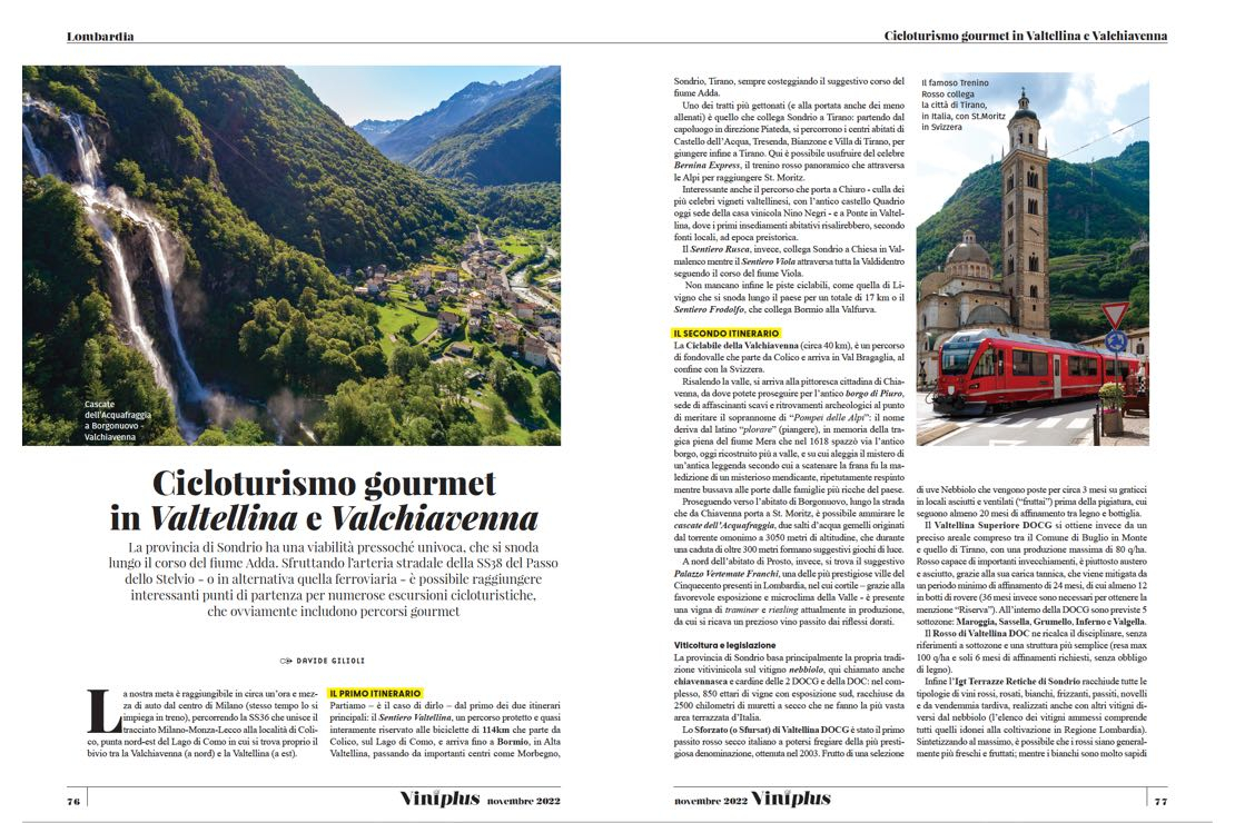 Cicloturismo gourmet in Valtellina e Valchiavenna
