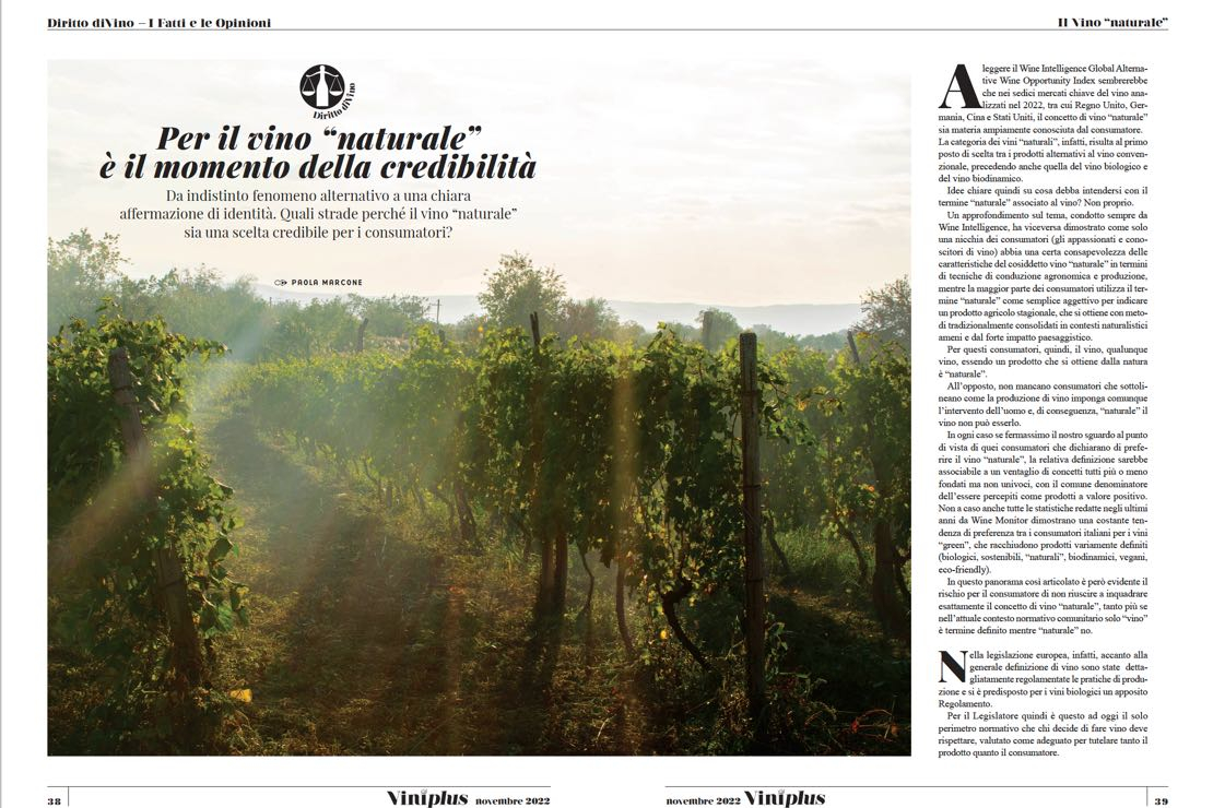 Per il vino “naturale” è il momento della credibilità