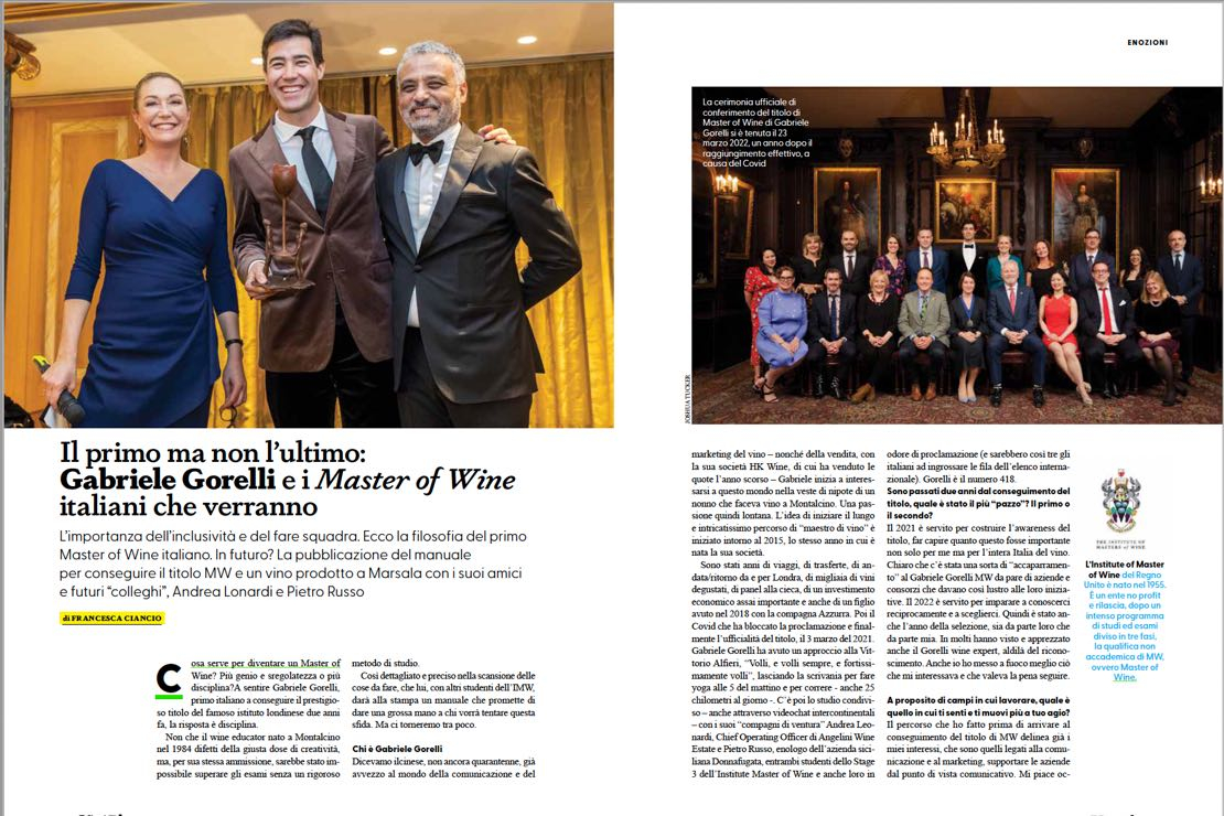 Il primo ma non l’ultimo: Gabriele Gorelli e i Master of Wine italiani che verranno