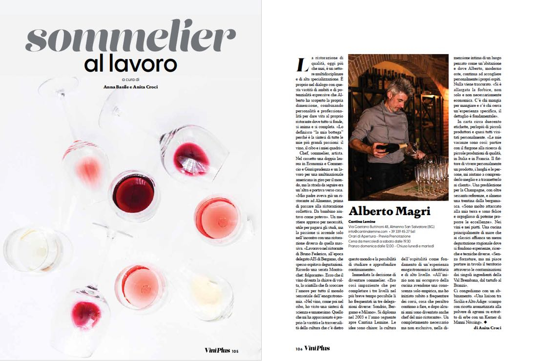 Sommelier al lavoro: Alberto Magri