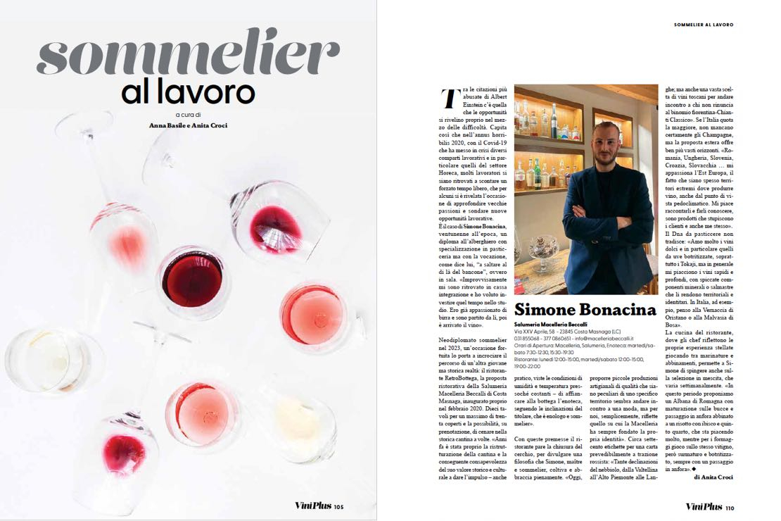 Sommelier al lavoro: Simone Bonacina