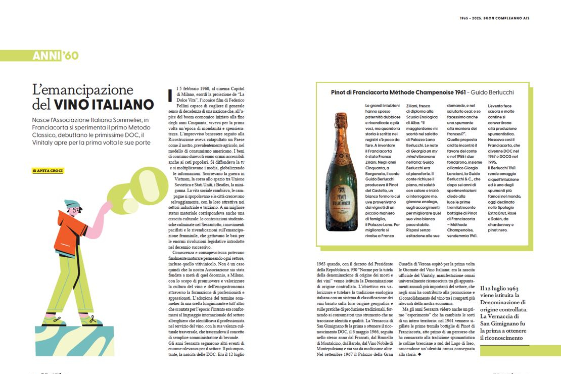 1965-2025. Buon Compleanno AIS | Anni '60. L'emancipazione del vino italiano