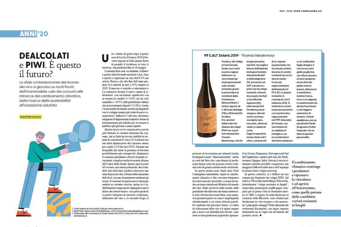 1965-2025. Buon Compleanno AIS | Anni '20. Dealcolati e PIWI. È questo il futuro?