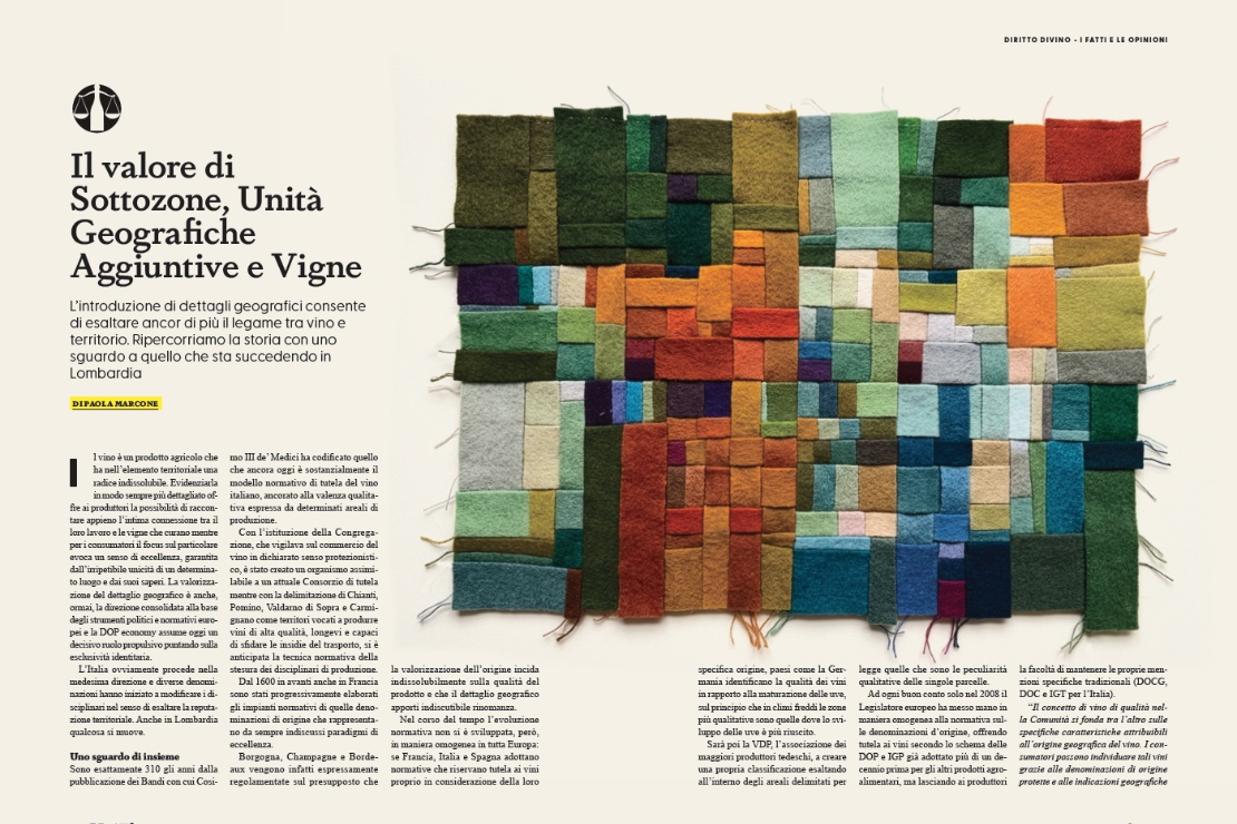 Il valore di Sottozone, Unit&agrave; Geografiche Aggiuntive e Vigne