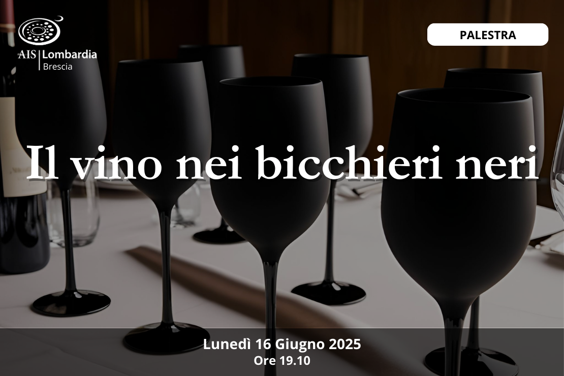Palestra| Il vino nei bicchieri neri
