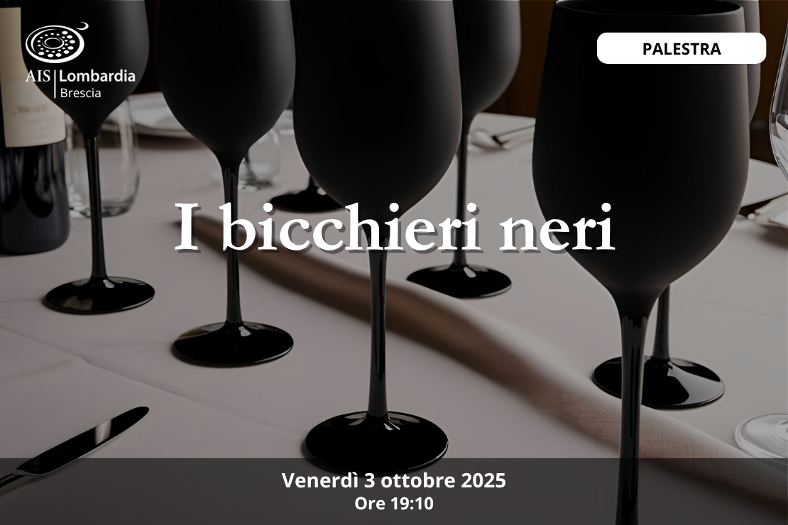 Palestra - Il colore del vino nei bicchieri neri