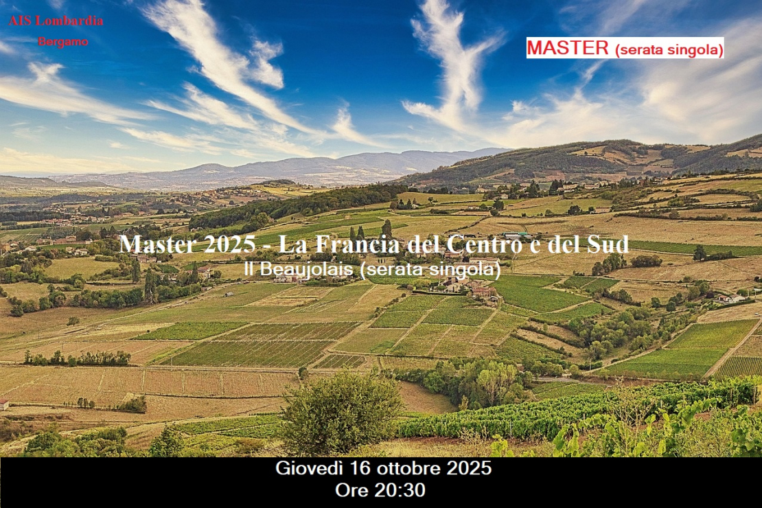 La Francia del centro-sud, il Master 2025 con Stefano Berzi - Il Beaujolais (serata singola)