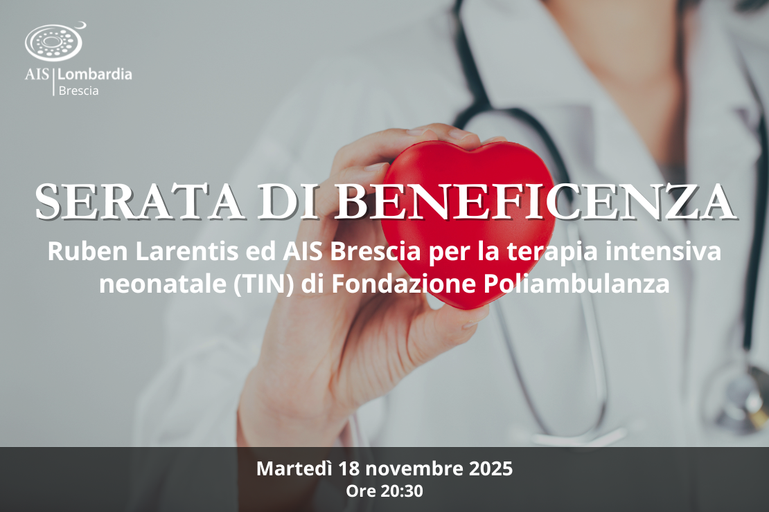 Ruben Larentis ed Ais Brescia per la terapia intensiva neonatale ( TIN ) di Fondazione Poliambulanza