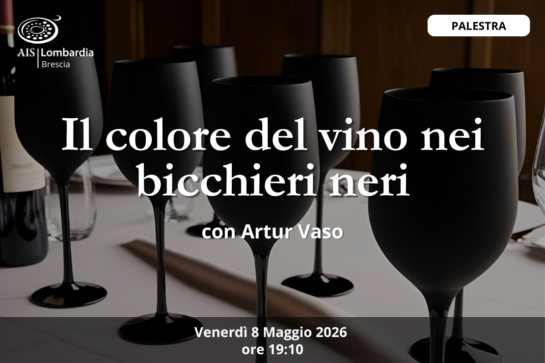 Palestra - Il colore del vino nei bicchieri neri