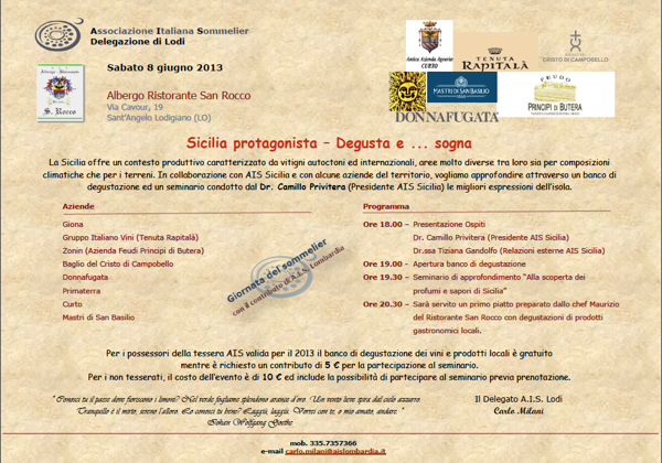 Ais Lodi - Banco di Assaggio 8 Giugno 2013