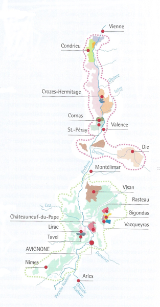 ValleDelRodano_Vini_Mappa